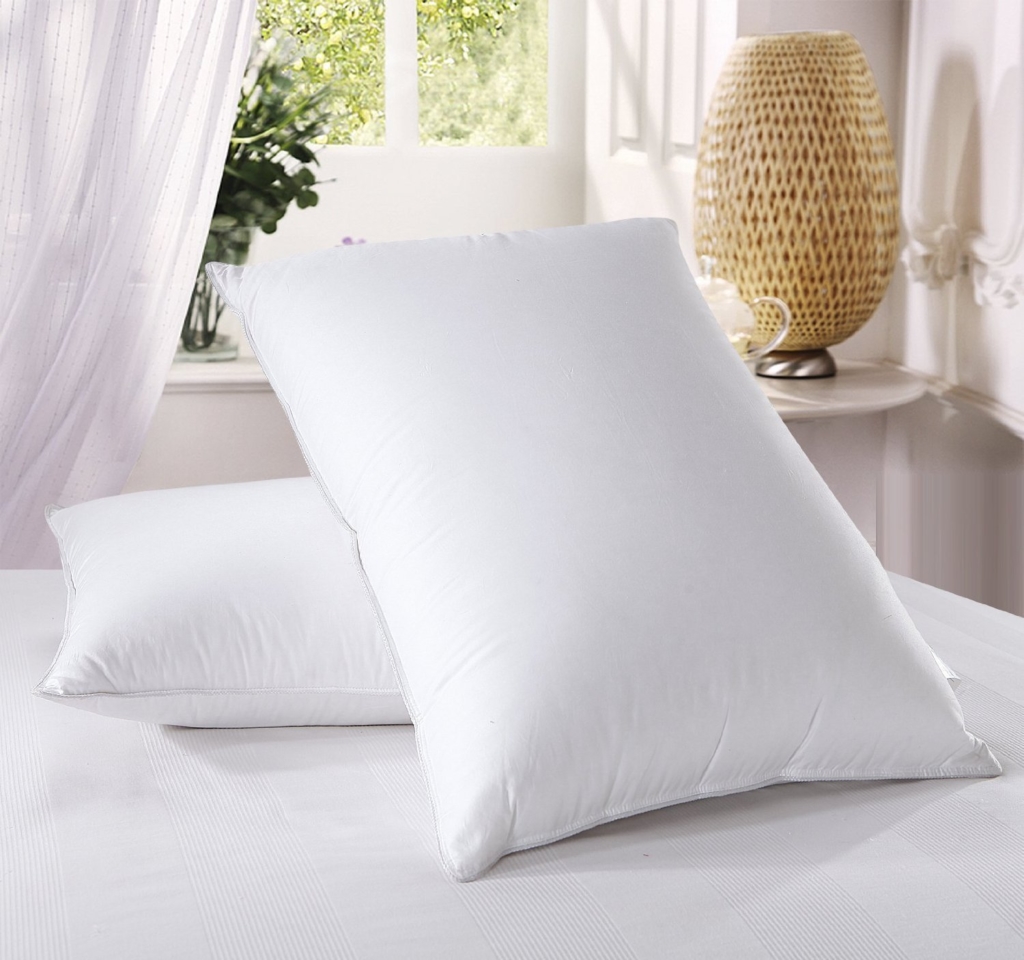 2x Luxury Hotel Quality 100% Duck Feather Down Pillows Comfortable Extra Filling 